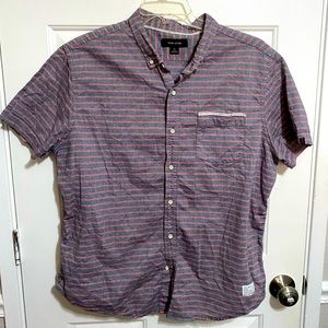 Red & Black Strip Button Down